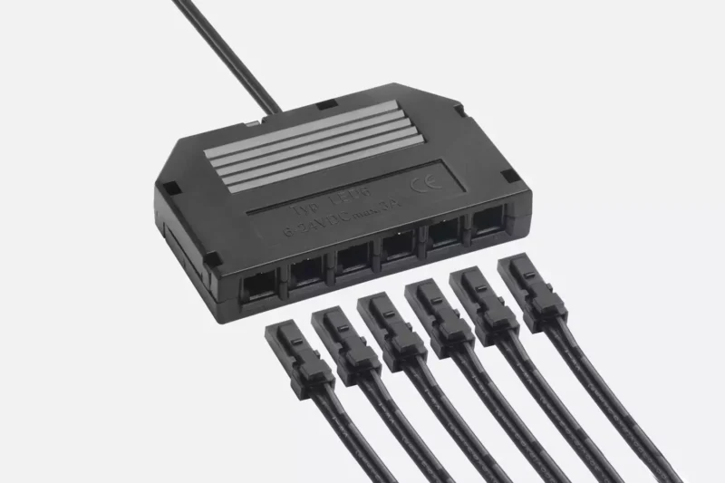 6 way distributor-L813-Power-Distributor-Splitter LED mini Connector