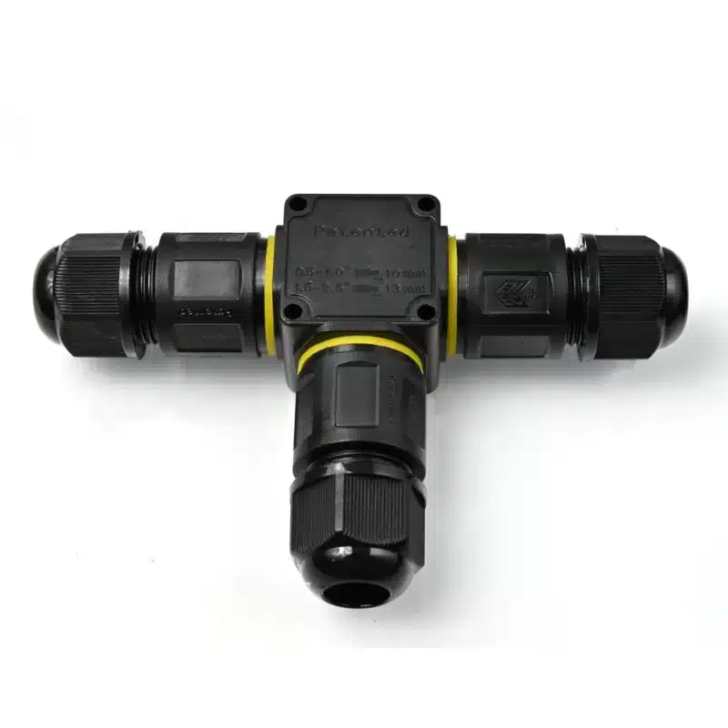 IP68 3-way T shape Waterproof Connector