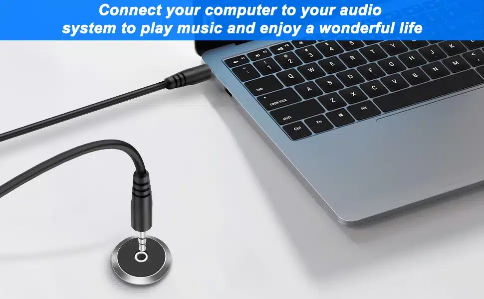 Application Example Connector installed in desk for AUX audio input.