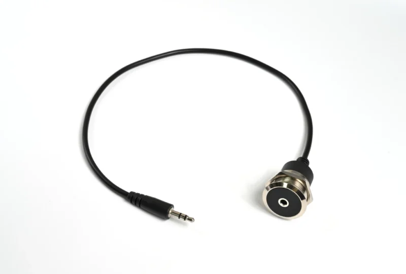 Panel Mount Female 3.5 Audio Jack to Cable male 3.5 Audio Jack Connector